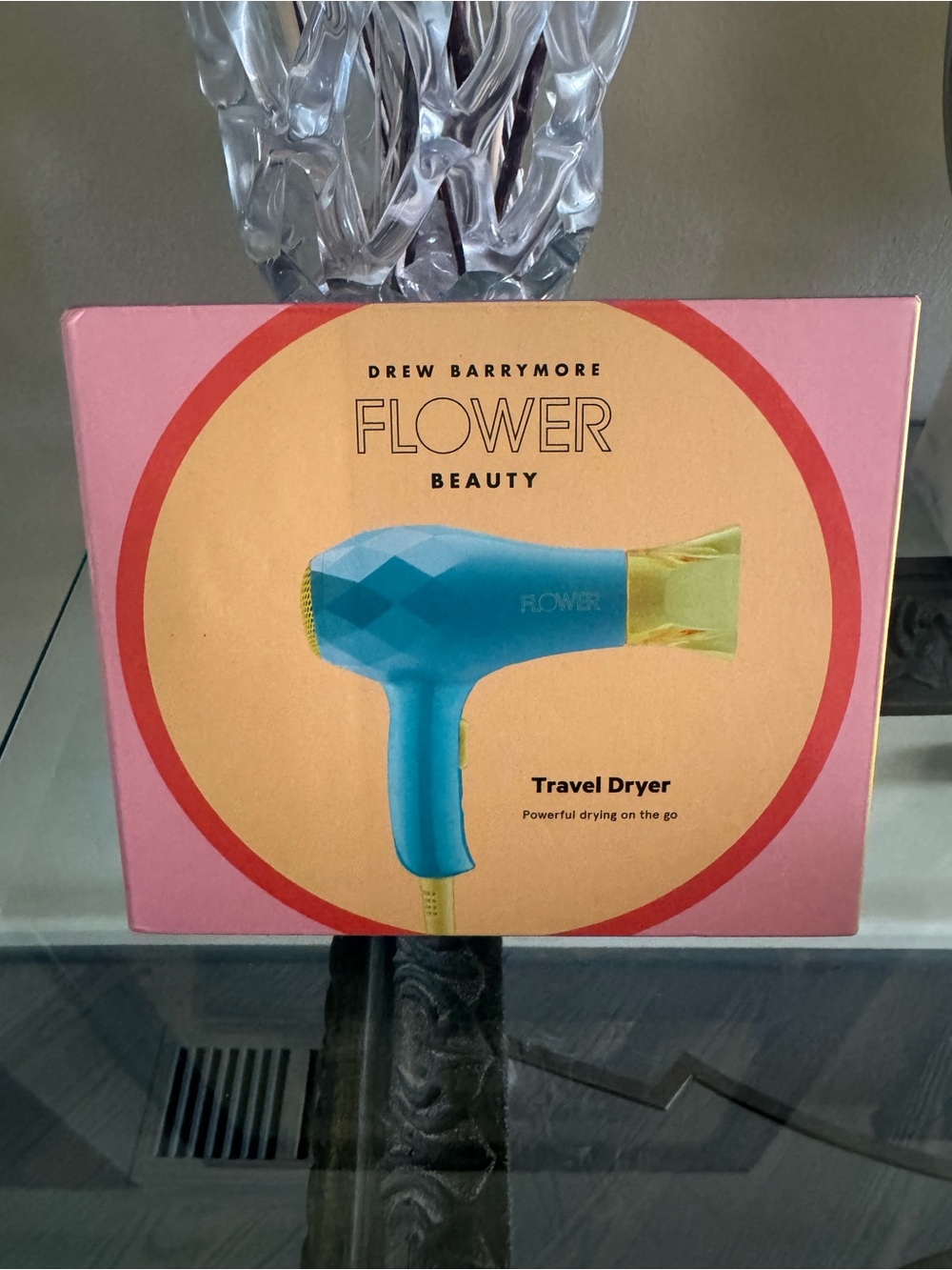 Drew Barrymore Flower Beauty Travel Dryer - Blue and Yellow